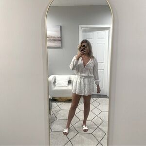 ✅ Rays for Days Dress Built in Shorts in White Eyelet